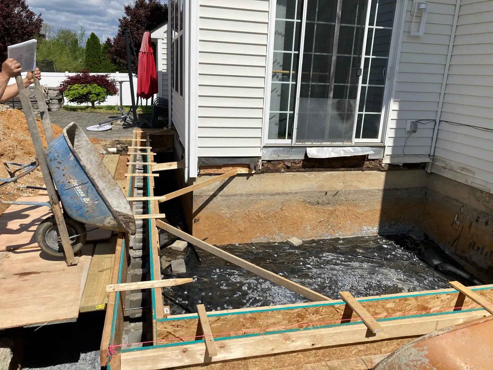 Stone facade construction