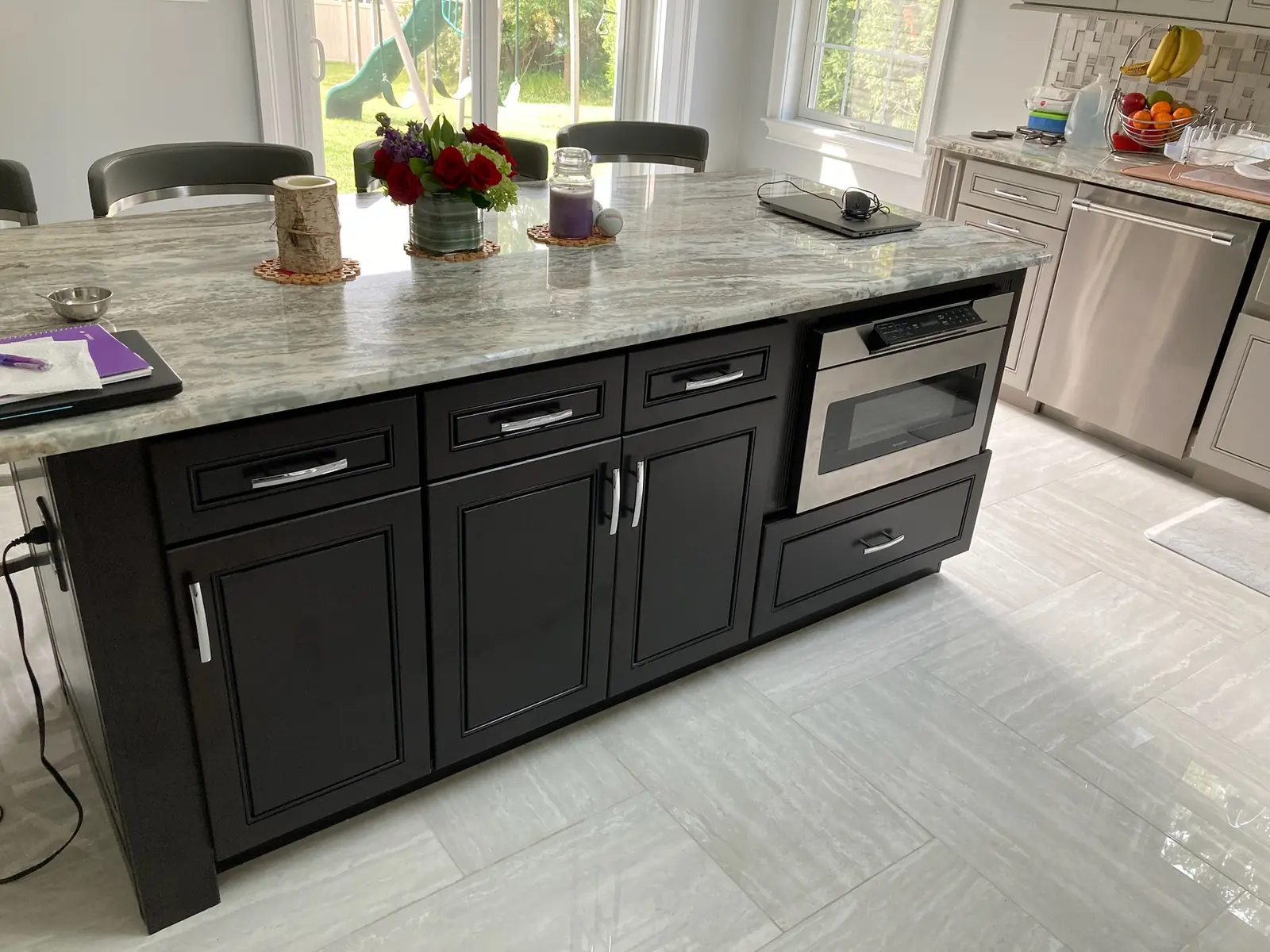 Granite kitchen island